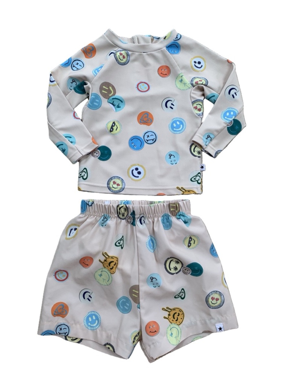 Molo Size 62/68, 3-6 Months Nemo Rashgaurd & Newton Swim Trunks Set Sand Smile